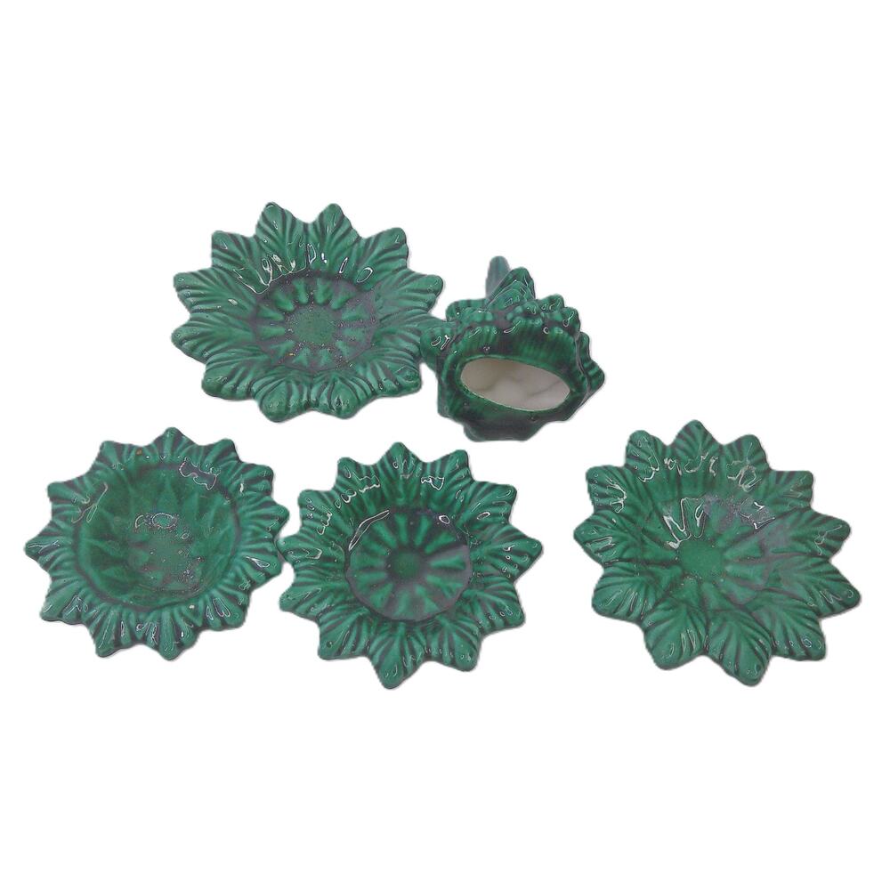 Vintage Ceramic Christmas Tree Ashtray Stacking Set Mid Century Modern READ - Picture 4 of 6